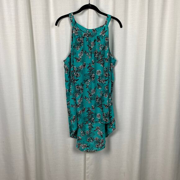 Torrid Teal Green Floral Cami Tank Sz.2 - Picture 3 of 11